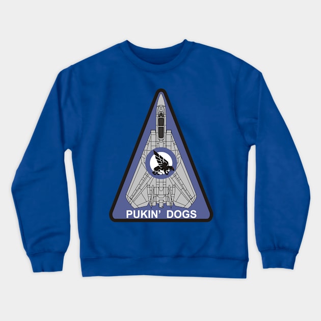 F14 Tomcat - VF143 Pukin' Dogs Crewneck Sweatshirt by MBK